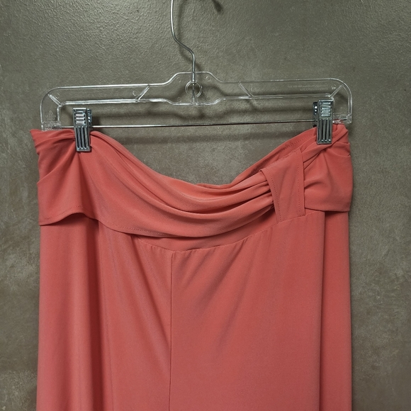 Wide Leg Coral Colored Palazzo Pants With Belt Size 26/28W - Picture 5 of 5